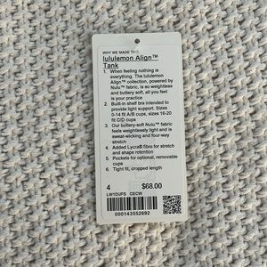 lululemon align tank top